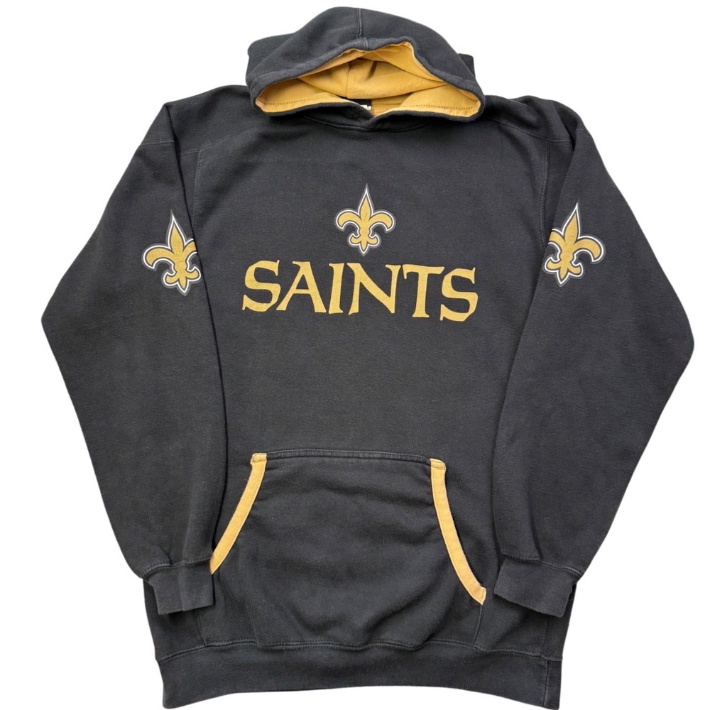 New Orleans Saints Youth XL 18 20 Hoodie NFL Team Apparel‎ Black